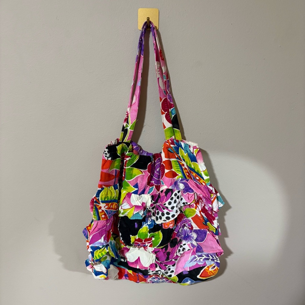 Jam’s World Cotton Tiered Floral Tote Bag